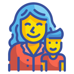 Boy And Mother  Icon