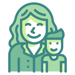 Boy And Mother  Icon