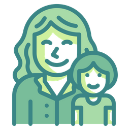 Girl And Mother  Icon