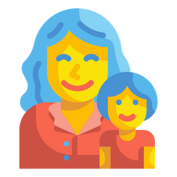 Girl And Mother  Icon