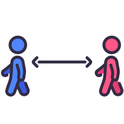 사회적 거리두기  아이콘