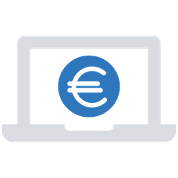 Euro Laptop  Icon