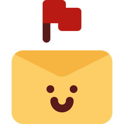 Cute email flag  Icon