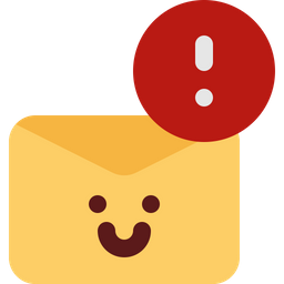 Cute mail caution  Icon