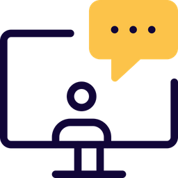 Computer Chatting  Icon