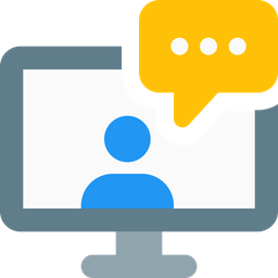 Computer Chatting  Icon