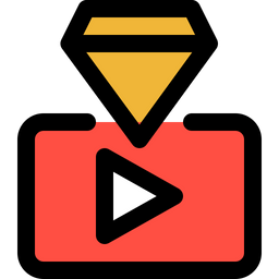 Youtube Diamond View Premium Video Views アイコン