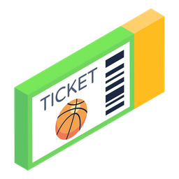 Ingresso para jogo de basquete  Ícone