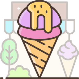 Caramel Ice Cream  Icon