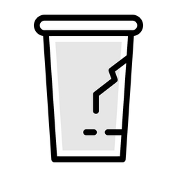 Broken Plastic Cup  Icon