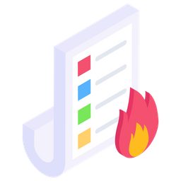 Burning Data  Icon