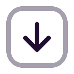 Arrow Down Square  Icon