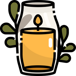 Candle In Glass Jar  Icon