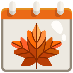 Calendario de otoño  Icono