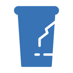 Kaputter Plastikbecher  Symbol