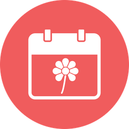 Saint Flower On Calendar  Icon