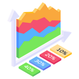 Gráfico de área  Ícone