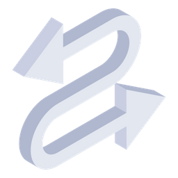 Curved Road Arrows  Icon