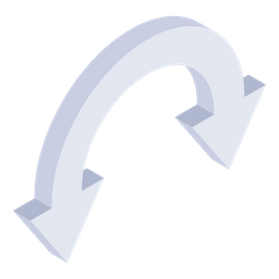 Double Sided Curved Arrows  Icon