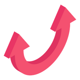 Double Curved Arrow  Icon