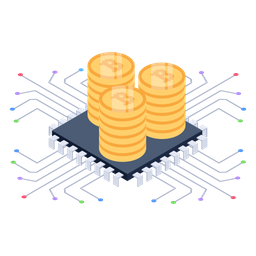 Microchip bitcoin  Ícone