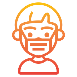 Boy Wear Mask  Icon