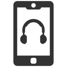 Conexão de fone de ouvido no celular  Ícone