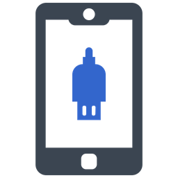 Data cable connect on mobile-  Icon