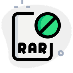 Verbotene RAR-Datei  Symbol