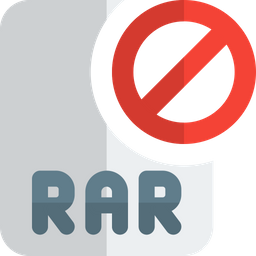 Verbotene RAR-Datei  Symbol