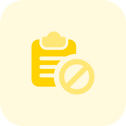 Clipboard Banned  Icon