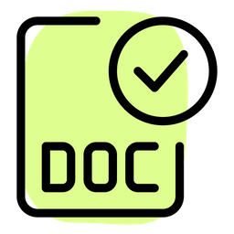 Comprobar el archivo doc  Icono