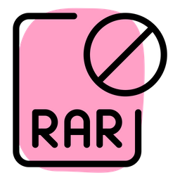 Verbotene RAR-Datei  Symbol