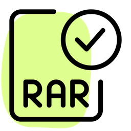 RAR-Datei prüfen  Symbol