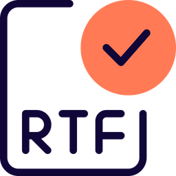 Comprobar el archivo rtf  Icono