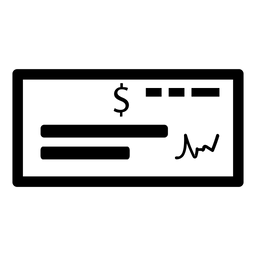 Inhaberscheck  Symbol