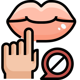 Do Not Touch Mouth  Icon