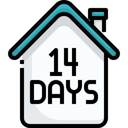 14 Days Home Quarantine  Icon