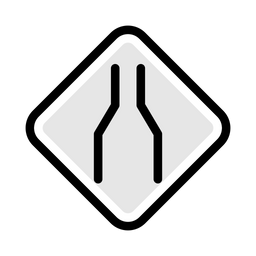 Straße schließen  Symbol