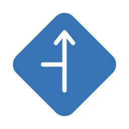 Seite links Straße  Symbol