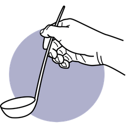 Ladle Holding  Icon