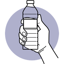 Holding Plastic Bottle  Icon