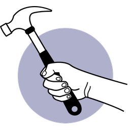 Holiding Hammer  Icon