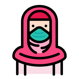 Hijab Wear Mask  Icon