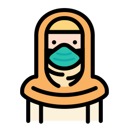 Hijab Wear Medical Mask  Icon