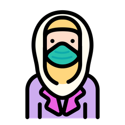 Hijab Wear Medical Mask  Icon