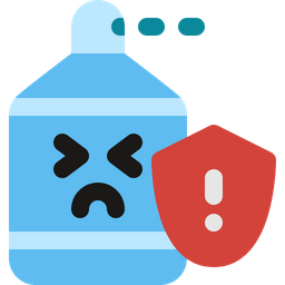 Cute Antiseptic Sanitizer attention  Icon