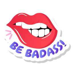 Badass Lips Sticker  Icon