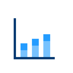 Stacked Bar Chart  Icon