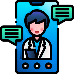 Online Doctor Visit  Icon